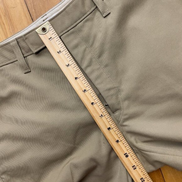 UNIQLO High-Waist Trousers Dress Greenish Pants Belt Loops Size 6 - Picture 9 of 10